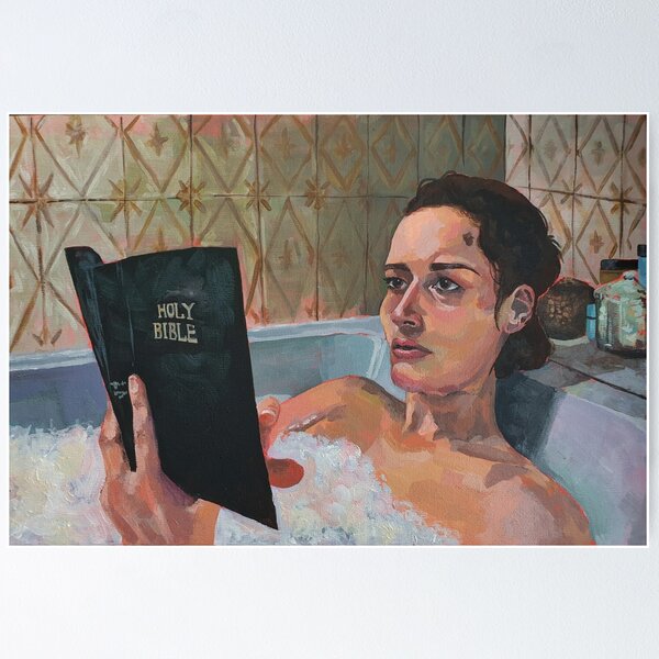 Item preview, fleabag reading the bible in the bathroom  designed and sold by fonometer.