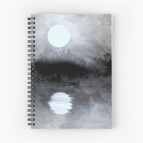 Item preview, Glowing Moon Landscape in Gray designed and sold by Jessielee72.