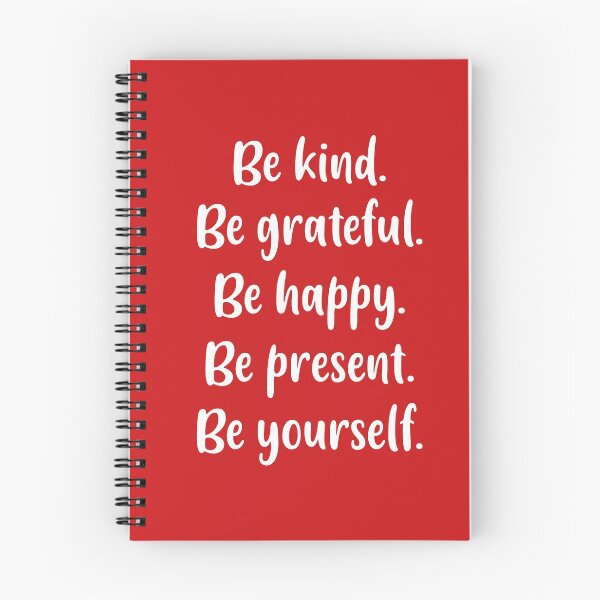 Item preview, Be Kind, Be Grateful, Be Happy, Be Present, Be Yourself (Red BG) designed and sold by FilipeFerreira.