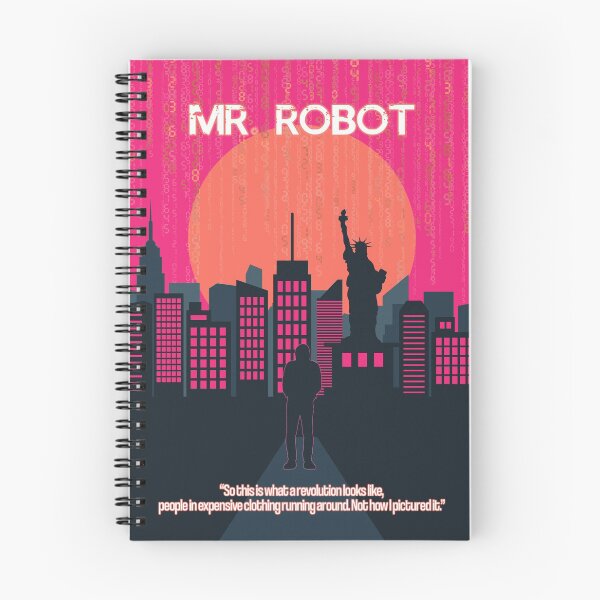 Item preview, Mr Robot New York Silhouette Tv Show quote Hacker, Techno Poster designed and sold by Enea Kelo.