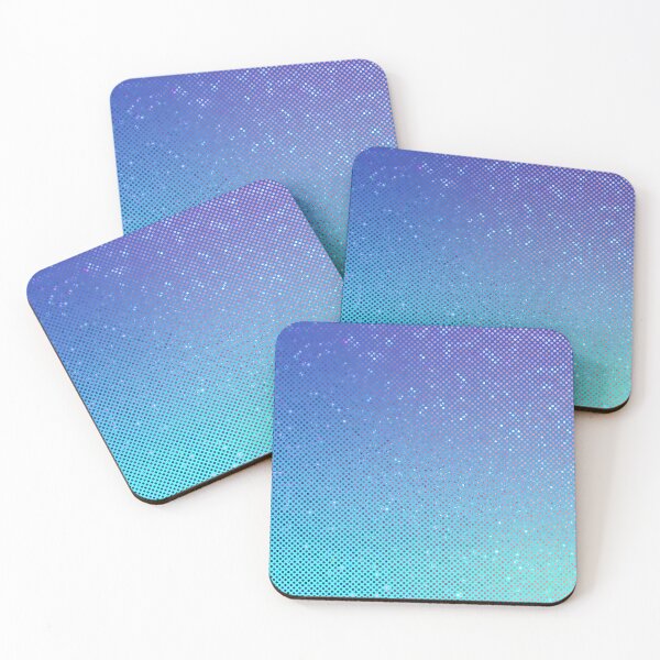 Item preview, Colourful boho chic ombre polka dots blue, purple faux glitter designed and sold by Ittele.