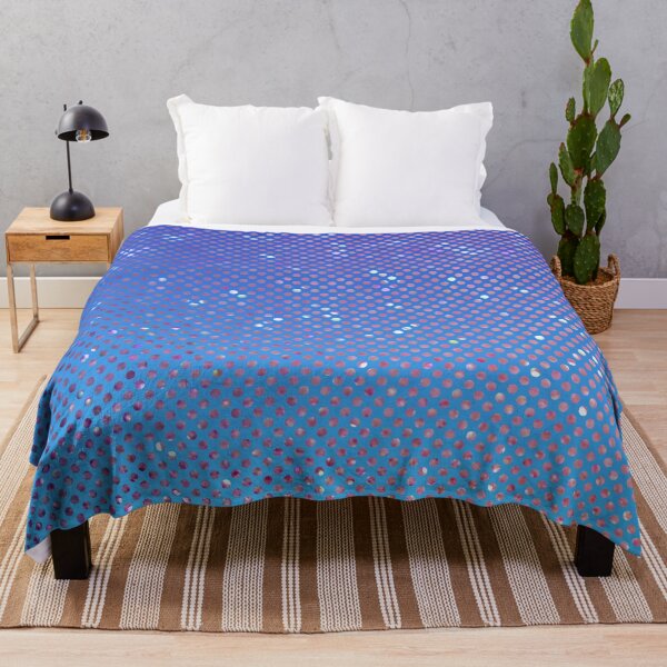 Item preview, Colourful boho chic ombre polka dots blue, purple faux glitter designed and sold by Ittele.