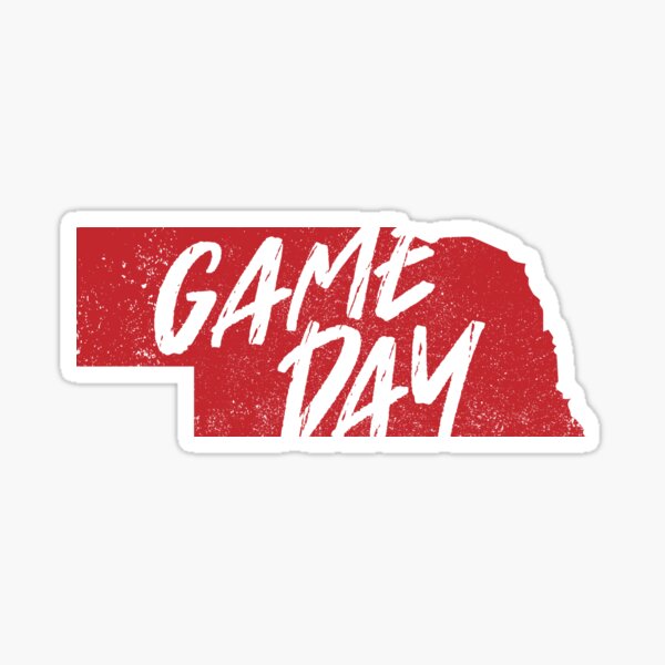 Nebraska Game Day - White Sticker
