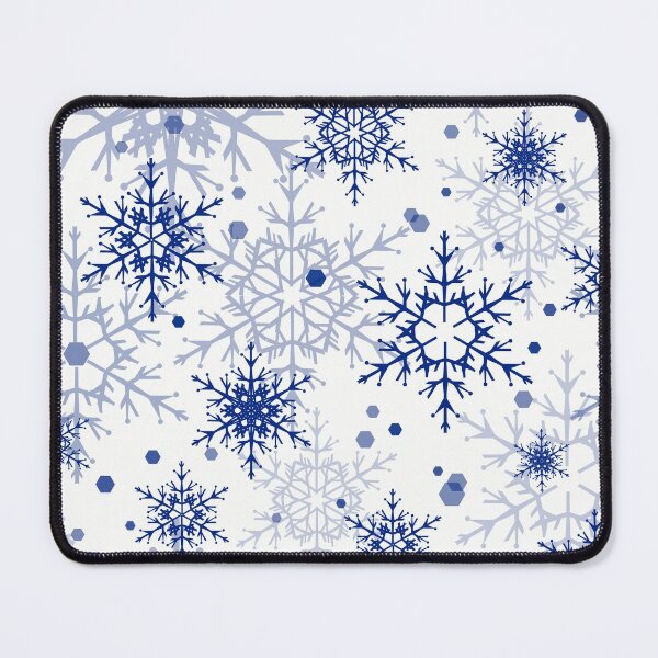 Item preview, Blue, blue lace snowflakes on a white background. designed and sold by marinaklykva.