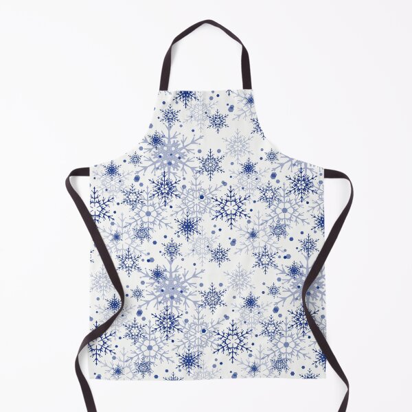 Item preview, Blue, blue lace snowflakes on a white background. designed and sold by marinaklykva.