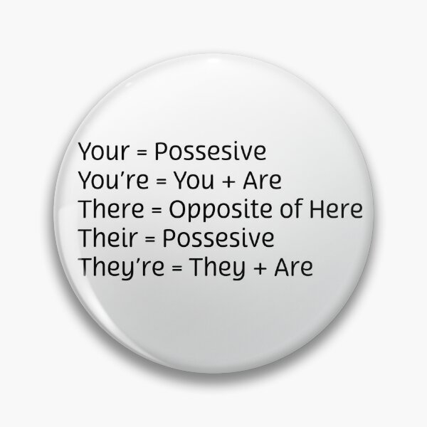Item preview, You're Your There Their They're Grammar Correction designed and sold by KTCreativeSide.