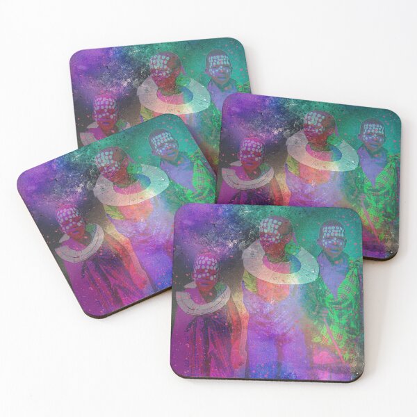 Item preview, Black African American Fine Art Painting Tribal Boys designed and sold by BlackArt Cafe.