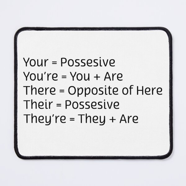 Item preview, You're Your There Their They're Grammar Correction designed and sold by KTCreativeSide.