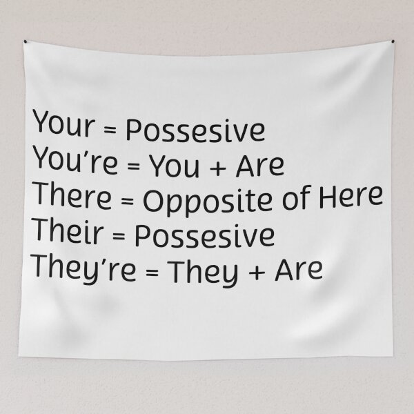 Item preview, You're Your There Their They're Grammar Correction designed and sold by KTCreativeSide.