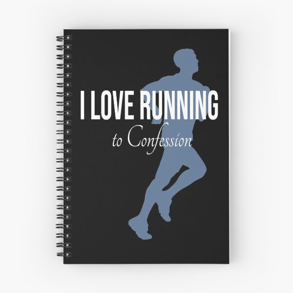 Item preview, I Love Running (To Confession) : Catholic Humor designed and sold by TheCatholicLady.