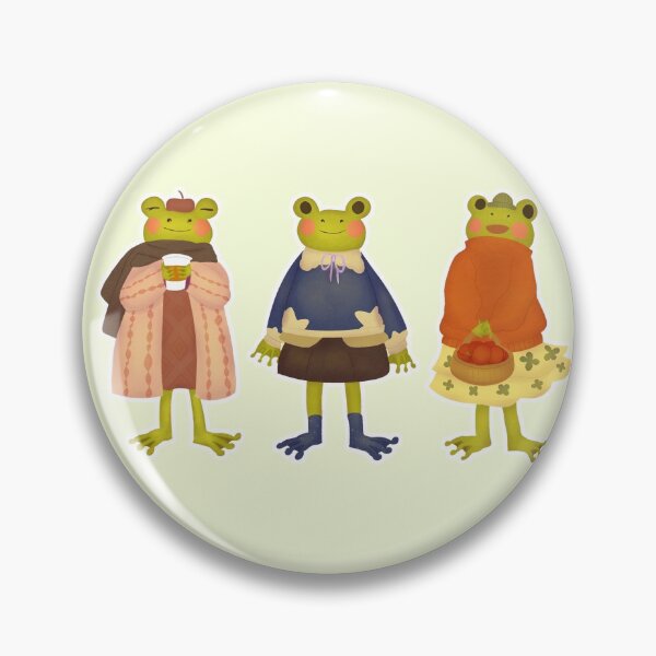 Item preview, Karla the frog in cute fall outfits white bord. designed and sold by jadefujiwara.