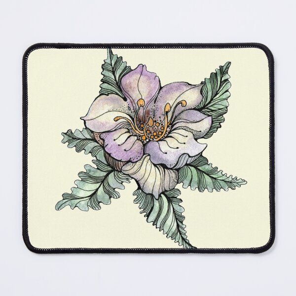Item preview, hand drawn watercolor spring flowers pattern designed and sold by MandalaFlowerArt.
