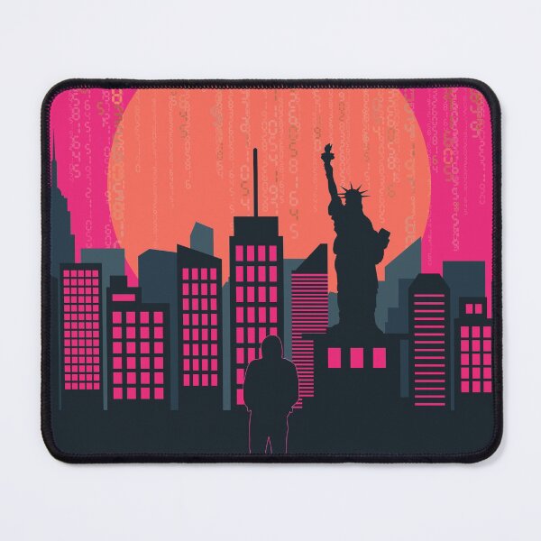 Item preview, Mr Robot New York Silhouette Tv Show quote Hacker, Techno Poster designed and sold by Enea Kelo.