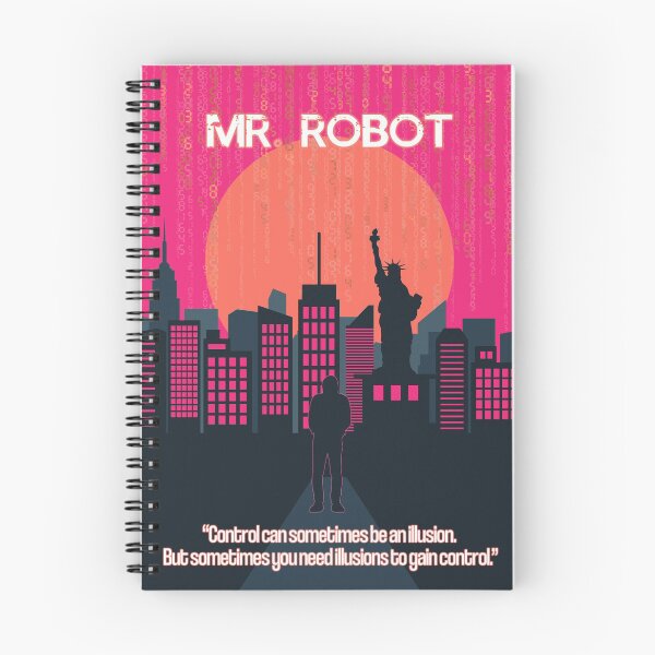 Item preview, Mr Robot New York Silhouette Tv Show quote Hacker, Techno Poster designed and sold by Enea Kelo.