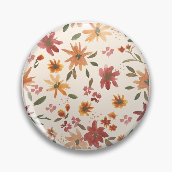 Item preview, Watercolor fall flowers pattern designed and sold by simonaburlacu.