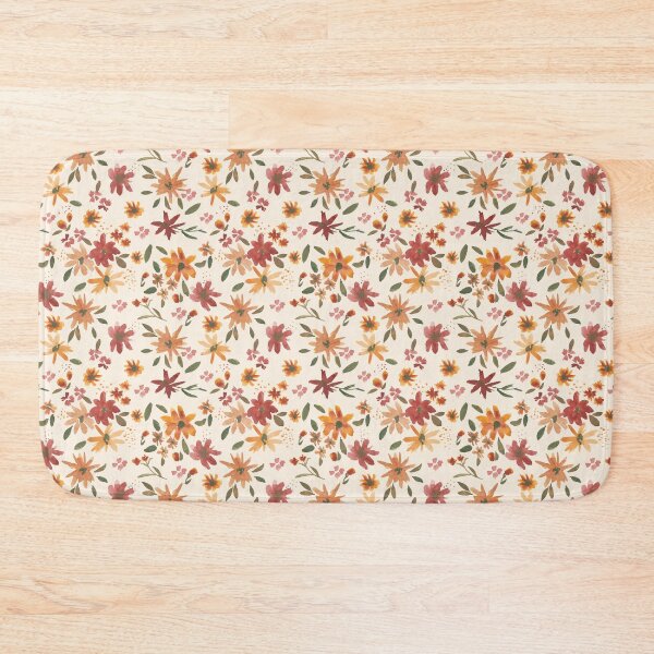 Item preview, Watercolor fall flowers pattern designed and sold by simonaburlacu.