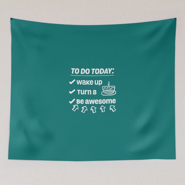 Item preview, 8th Birthday Checklist Be Awesome 8 Years Old T-Shirt designed and sold by AlwaysAwesome.