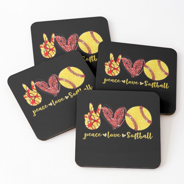Item preview, Peace Love Softball Cute Softball Lovers designed and sold by SeyedshiNaia.