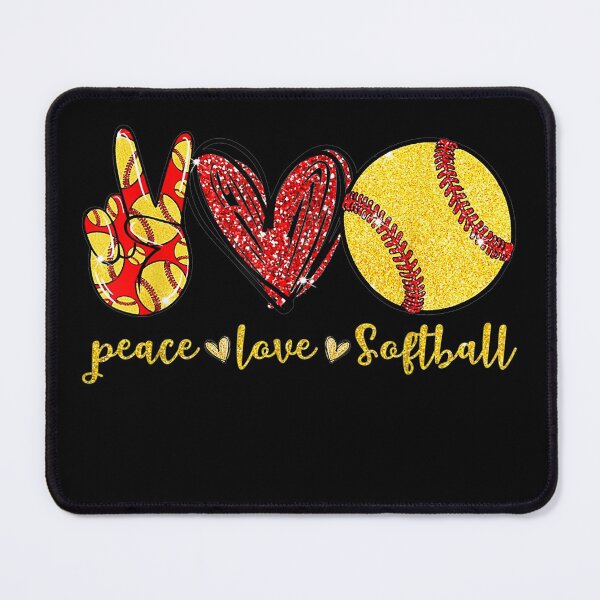 Item preview, Peace Love Softball Cute Softball Lovers designed and sold by SeyedshiNaia.