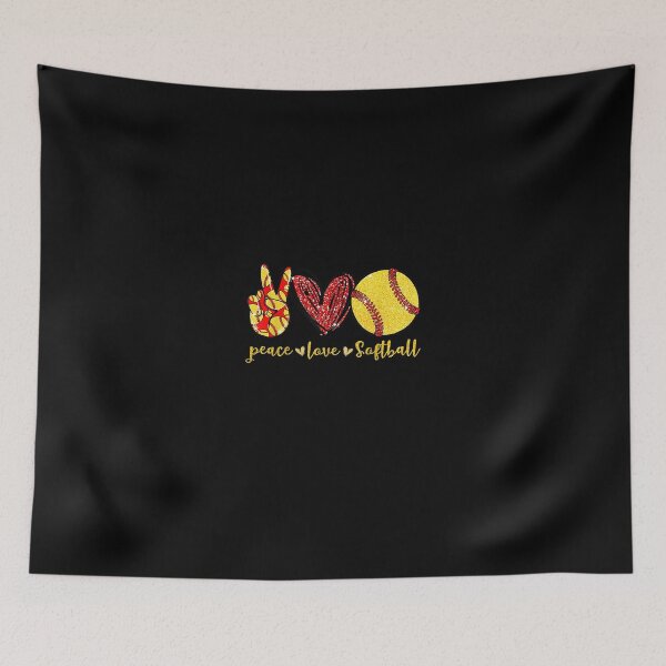 Item preview, Peace Love Softball Cute Softball Lovers designed and sold by SeyedshiNaia.