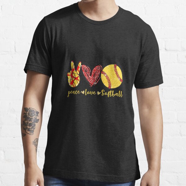 Buy Peace Love Softball Shirt Shirts for Softball Lover Cool