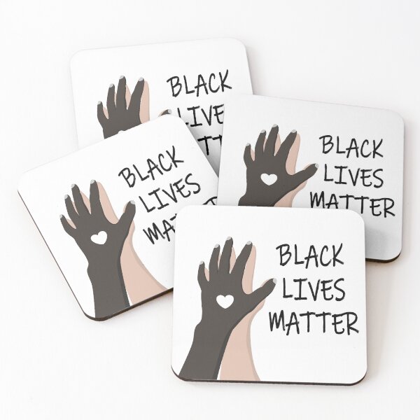 Item preview, Black Lives Matter | Two Hand Holding Protest Banner about Human Right o Black People designed and sold by I'm  Redz.
