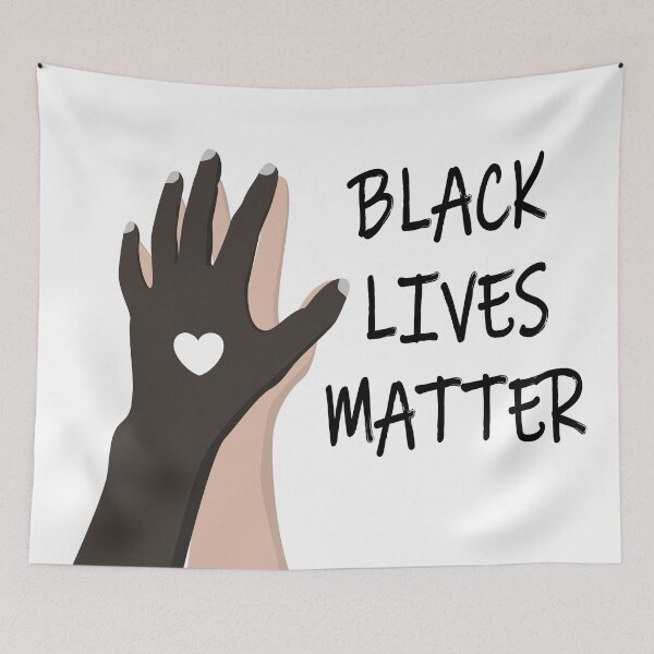 Item preview, Black Lives Matter | Two Hand Holding Protest Banner about Human Right o Black People designed and sold by I'm  Redz.