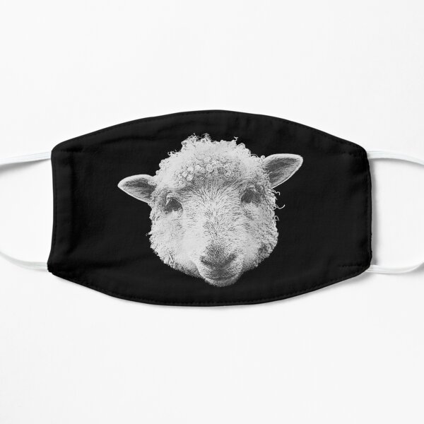 Schafkopf canvas optics, great sheep t-shirts, sheep design girls Flat Mask