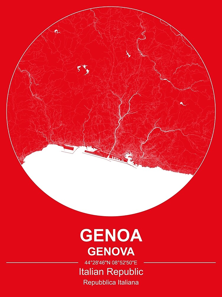 "Genoa (Italian Republic) City Map" Poster for Sale by jessestewart18
