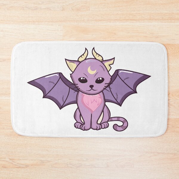 Item preview, Kawaii pastel goth kitty with horns and bat wings - Demon kitty! designed and sold by MagicStrawberry.