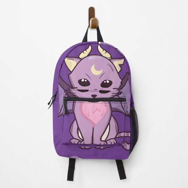 Item preview, Kawaii pastel goth kitty with horns and bat wings - Demon kitty! designed and sold by MagicStrawberry.