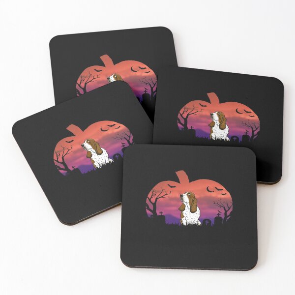Artikelvorschau, Basset Kürbis - Halloween süßes Basset Hound Geschenk entworfen und verkauft von Guarddogdrive.