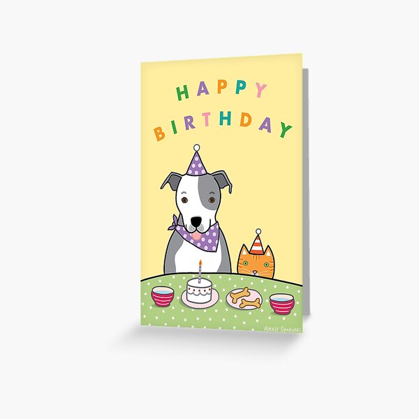 Item preview, Happy Birthday Dog and Cat designed and sold by dreamingdogs.