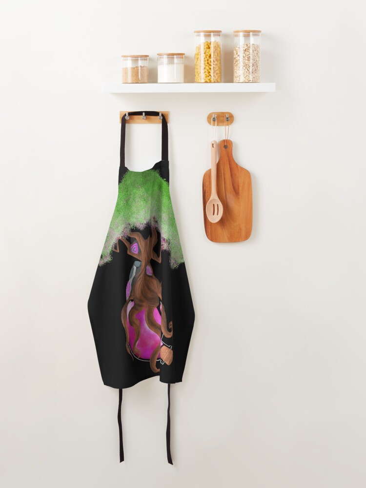 Thumbnail 4 of 6, Apron, Tree-Magic bottle-Stones-Magic designed and sold by Centy27.