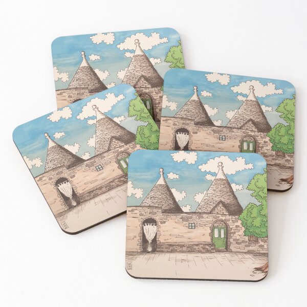 Item preview, Cisternino's Trulli - Puglia - Apulia - Throw Blankets, magnet, bags and pillow designed and sold by VagoGraphicArt.
