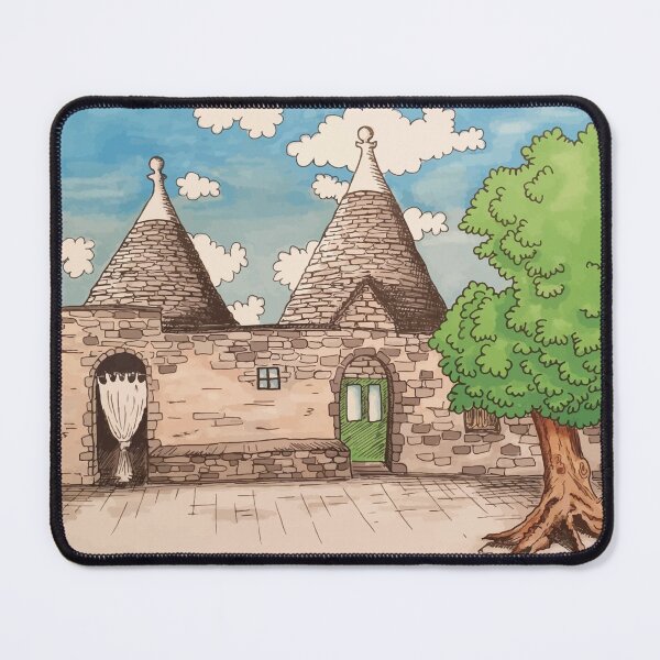 Item preview, Cisternino's Trulli - Puglia - Apulia - Throw Blankets, magnet, bags and pillow designed and sold by VagoGraphicArt.