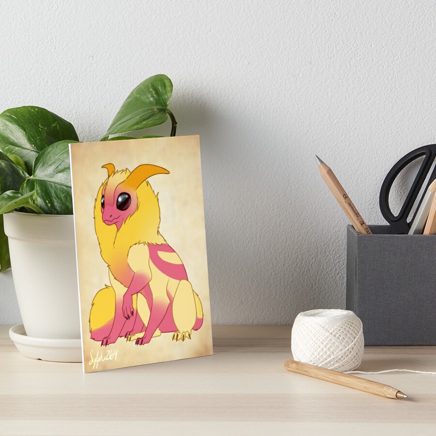 Rosy Maple Moth Art Board Print for Sale by ensdraws