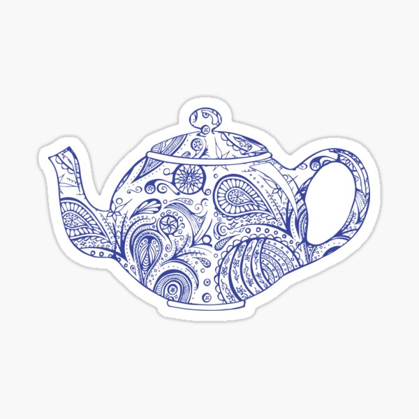 Teapot Pattern Stickers Redbubble - teapot egg roblox