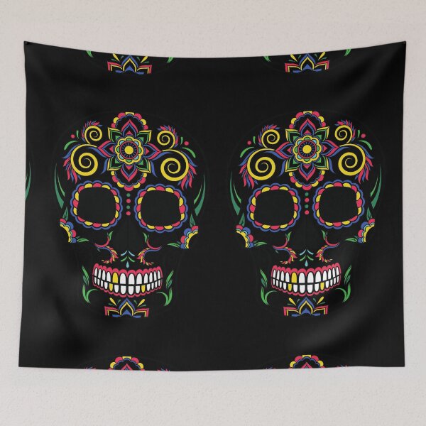 Item preview, Smile With Death skull creepy skeleton head with colour,  decoration  Halloween  skeleton  life and death t-shirt  designed and sold by Morinas.