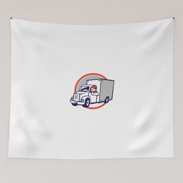 Item preview, Delivery Van Driver Thumbs Up Circle Cartoon designed and sold by patrimonio.