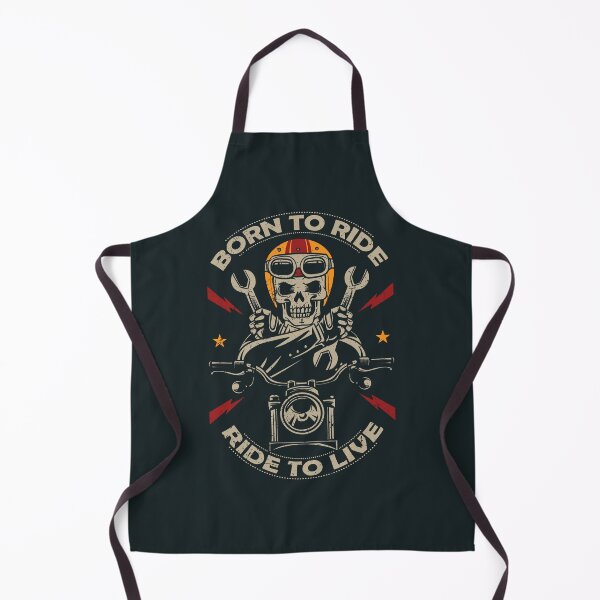 Item preview, Skull Holding Tools on Motor | Motorcycle Emblem | Born to Ride, Ride to Live designed and sold by I'm Redz.