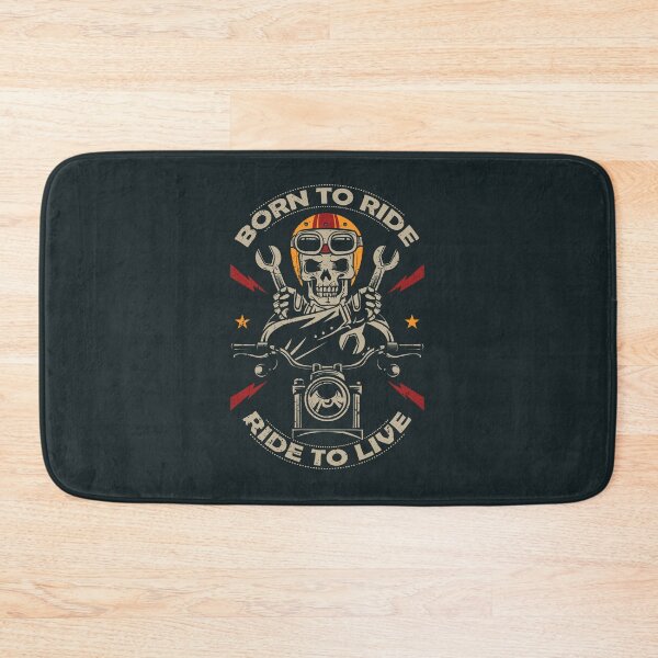 Item preview, Skull Holding Tools on Motor | Motorcycle Emblem | Born to Ride, Ride to Live designed and sold by I'm  Redz.