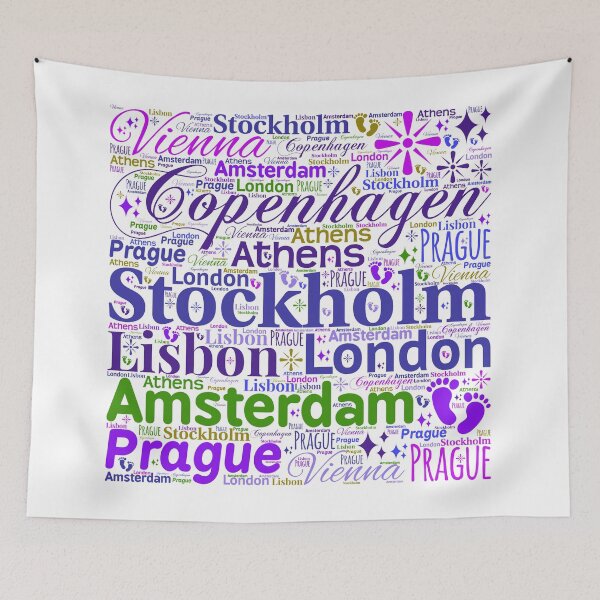 Item preview, European Cities Visualization designed and sold by frankie5368.