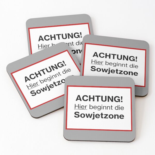 Item preview, Replica sign -  Attention The Soviet Zone starts here - Achtung! Hier beginnt die Sowjetzone designed and sold by Cold War Conversations.