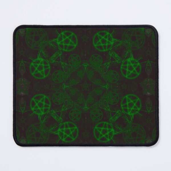 Item preview, Neon Green Witchy Vibes Pentacle Pattern designed and sold by ThatsJustJilly.