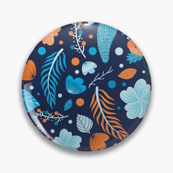 Item preview, Navy Blue & Orange  Pattern designed and sold by MakeitMelo.