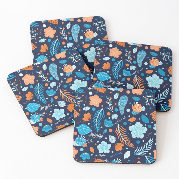 Item preview, Navy Blue & Orange  Pattern designed and sold by MakeitMelo.