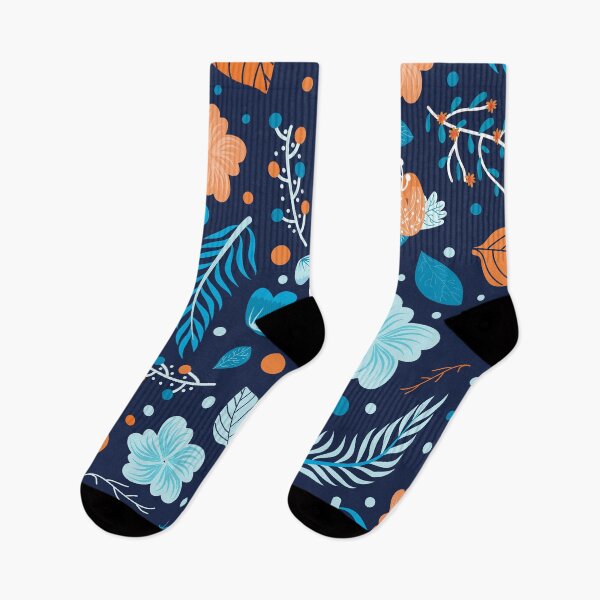 Item preview, Navy Blue & Orange  Pattern designed and sold by MakeitMelo.