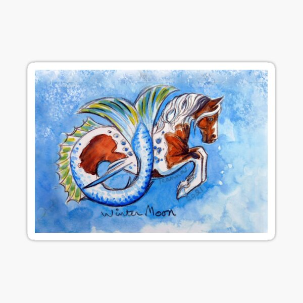 Seaponies of Chincoteague: Winter Moon Sticker