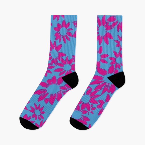 Item preview, Scarf Black Eyed Susie Pop Hot Pink Aqua by Swoot designed and sold by swoottees.